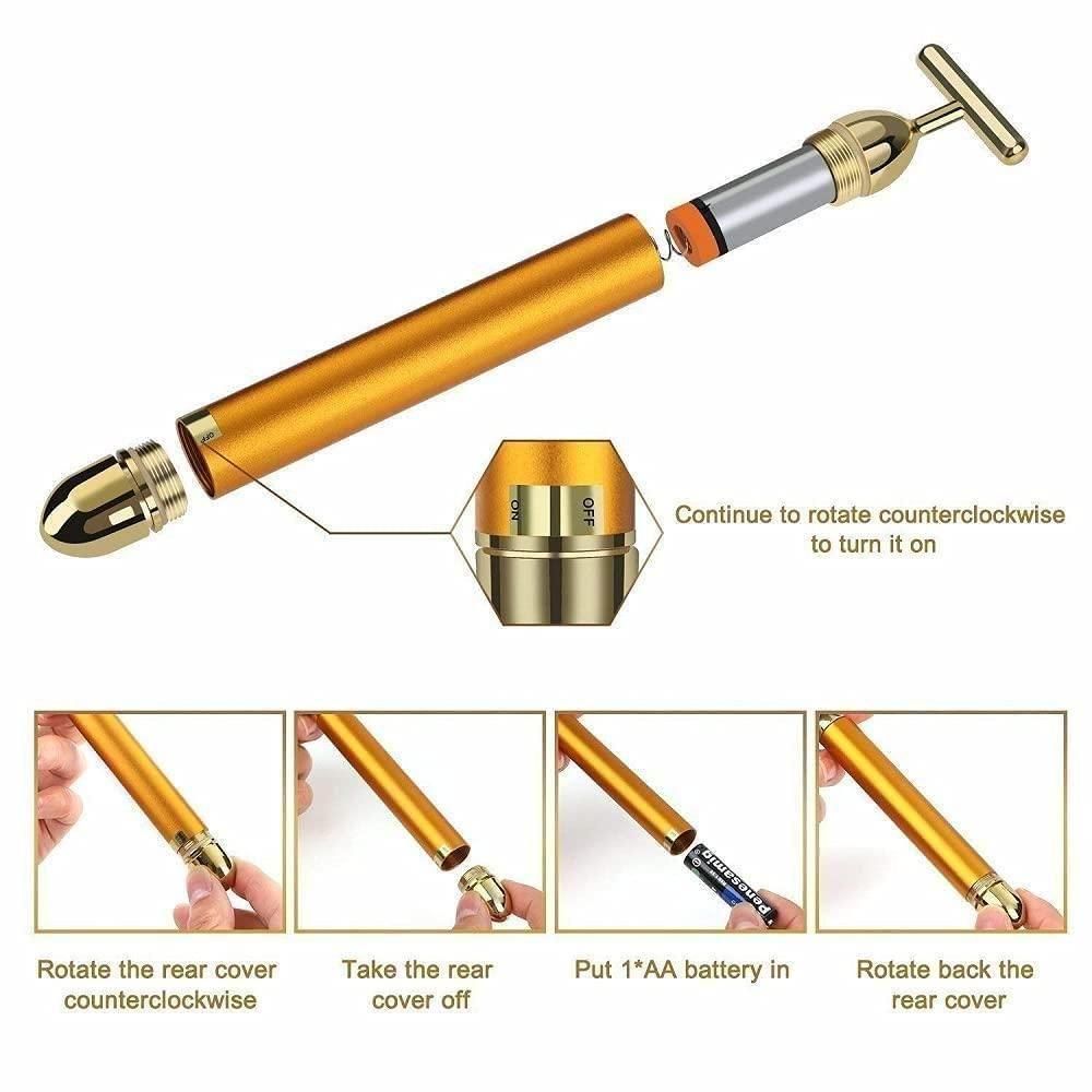 Glow Like Gold — Instant Face Lift & Radiance Electric Facial Massage Roller